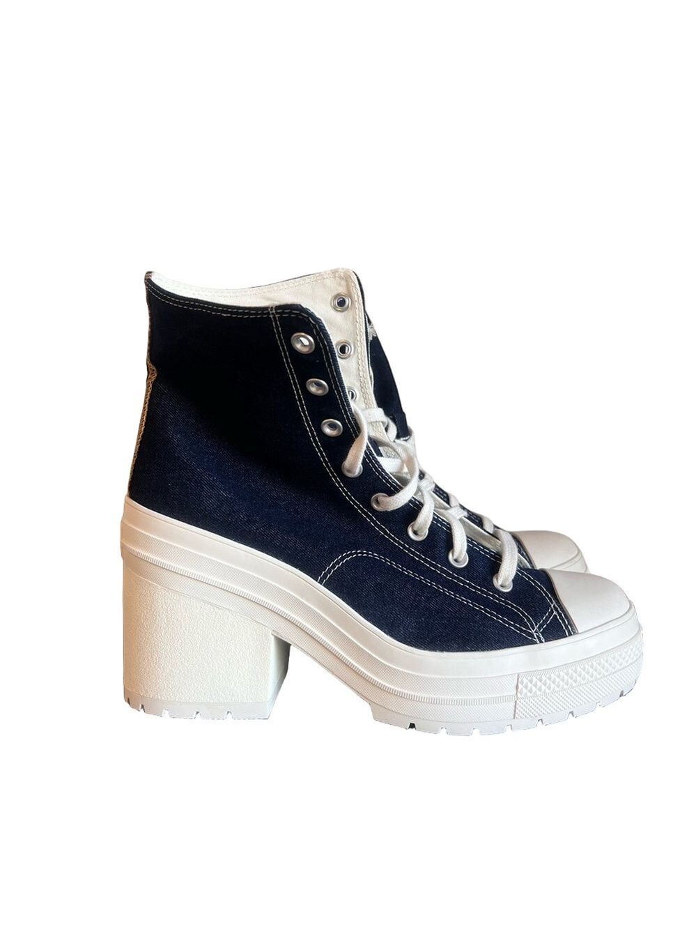 Converse Chuck 70 De Luxe Heel Navy Denim Unisex Shoe Size 12.5 or 10.5